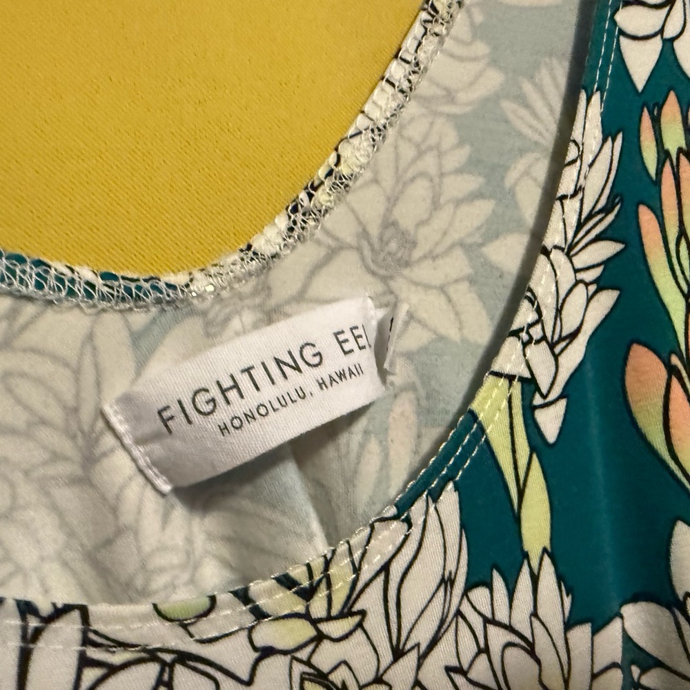 Fighting Eel Teal tuberose Floral Blouse